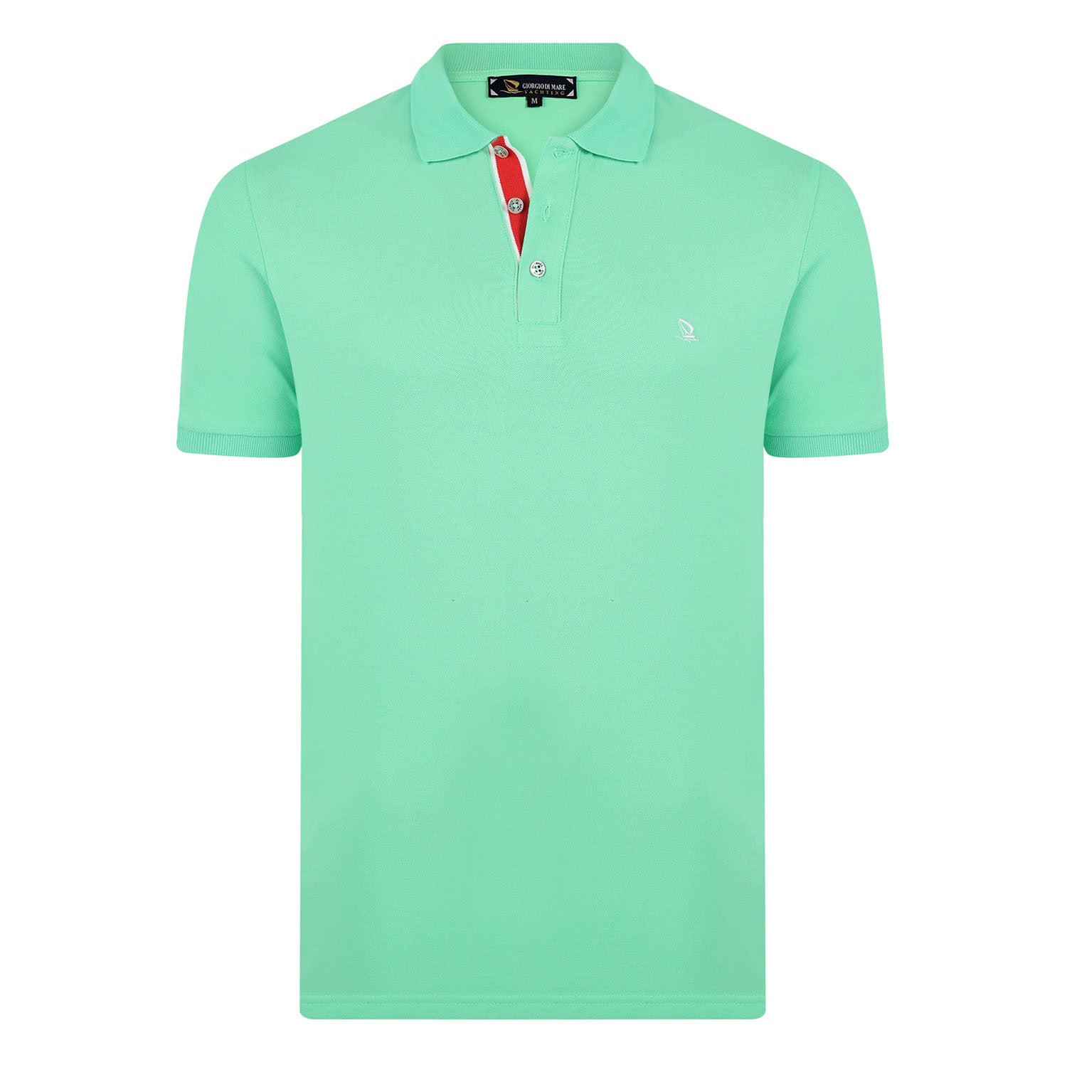 Ross Short Sleeve Polo Shirt // Mint + Ecru
