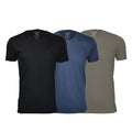 Ultra Soft Sueded Crew-Neck // Black + Navy + Stone // Pack of 3