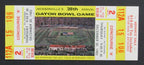 1982 Gator Bowl Football Game Full Ticket West Virginia vs. Florida State