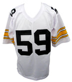 Jack Ham HOF Signed/Inscr White Steelers Custom Football Jersey Becket 192383