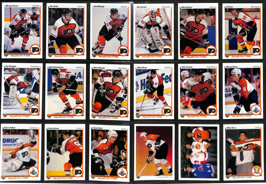 Lot of 7 Philadelphia Flyers Complete Team Sets Plus Lindros Cards 189215