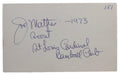 Joe Mathes 1912 Philadelphia A's Autographed/Signed 3x5 Index Card