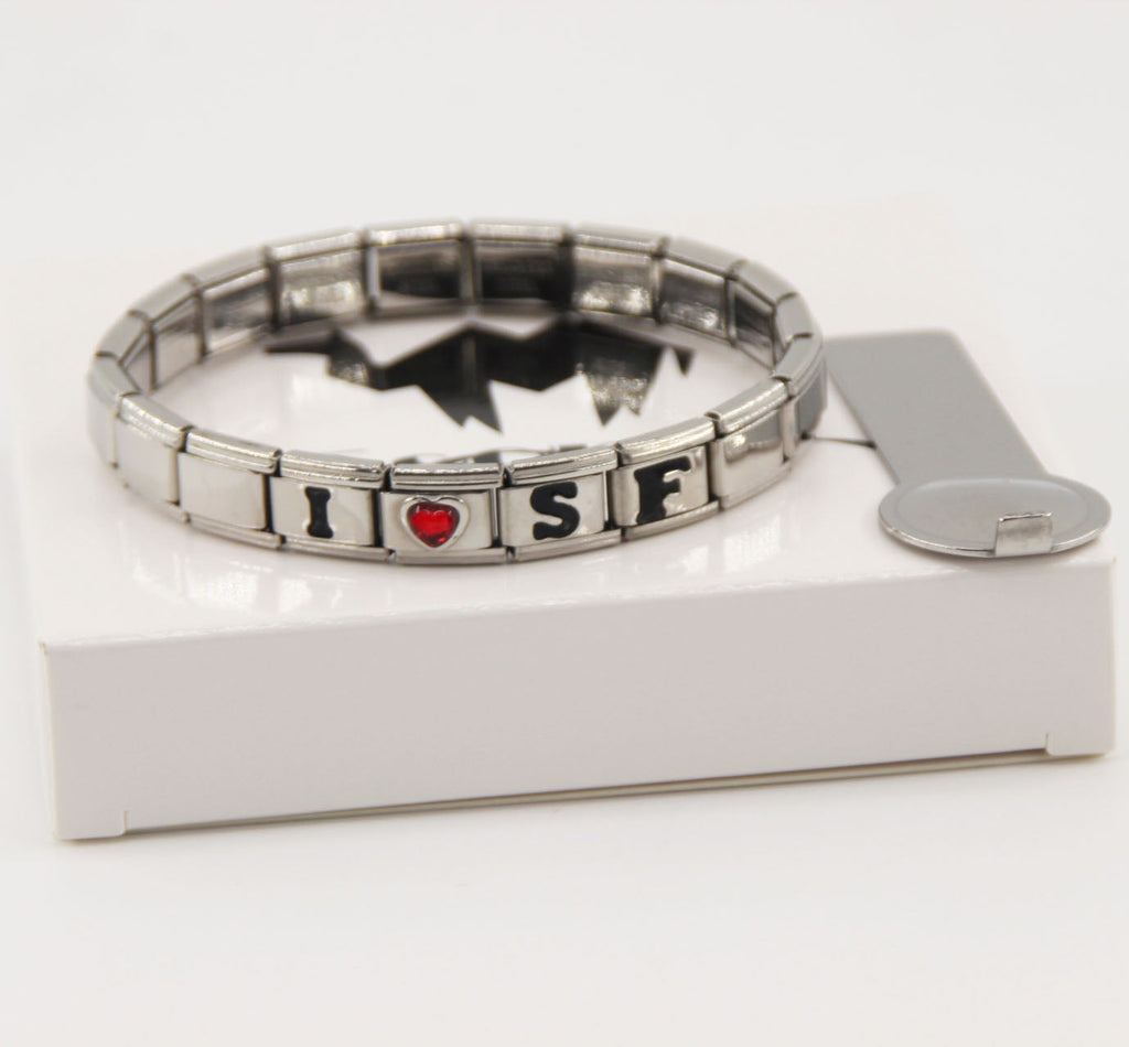 San Francisco 49ers Italian Charm Bracelet – Sports Fan Gift for Holiday, Birthday & Game Day