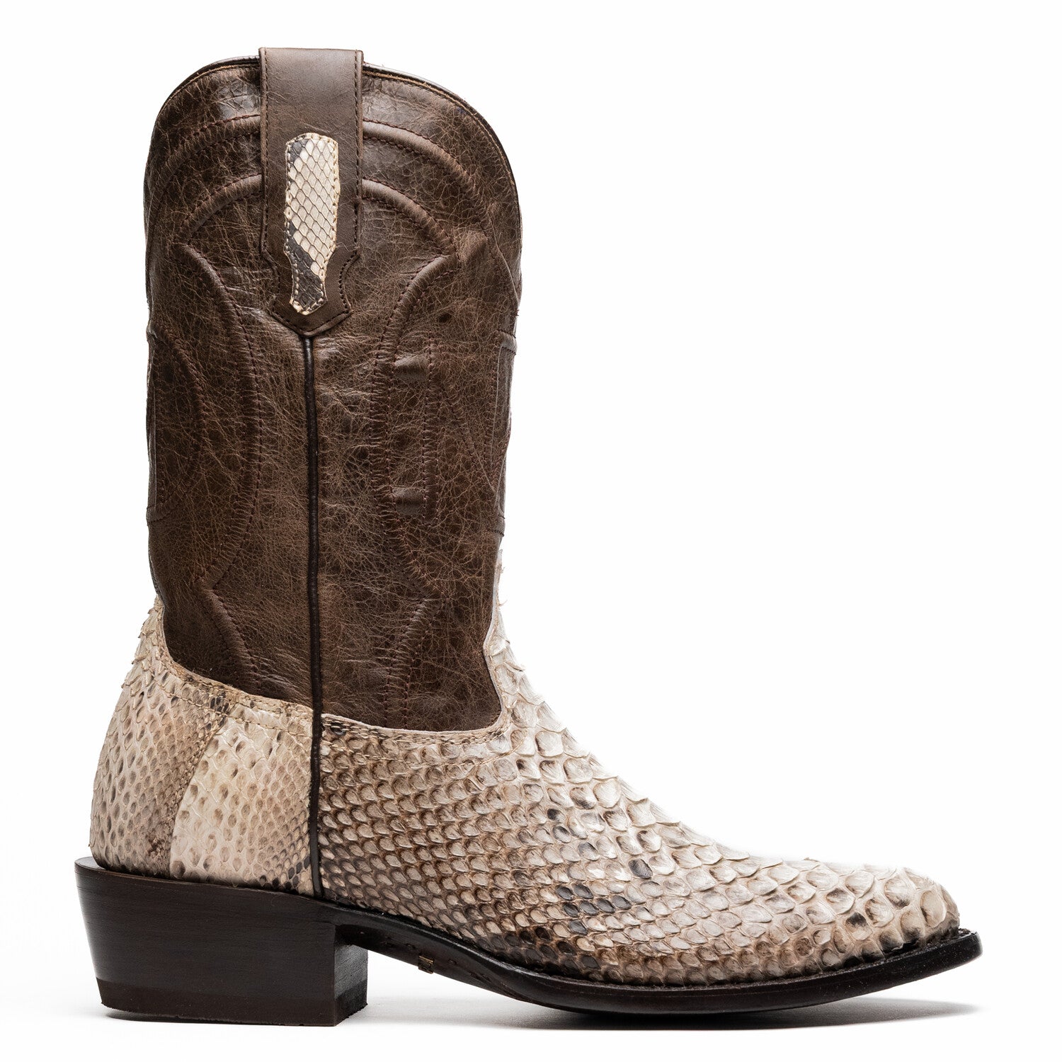 Western Collection Kansas // Python Leather Cowboy Boot // Natural