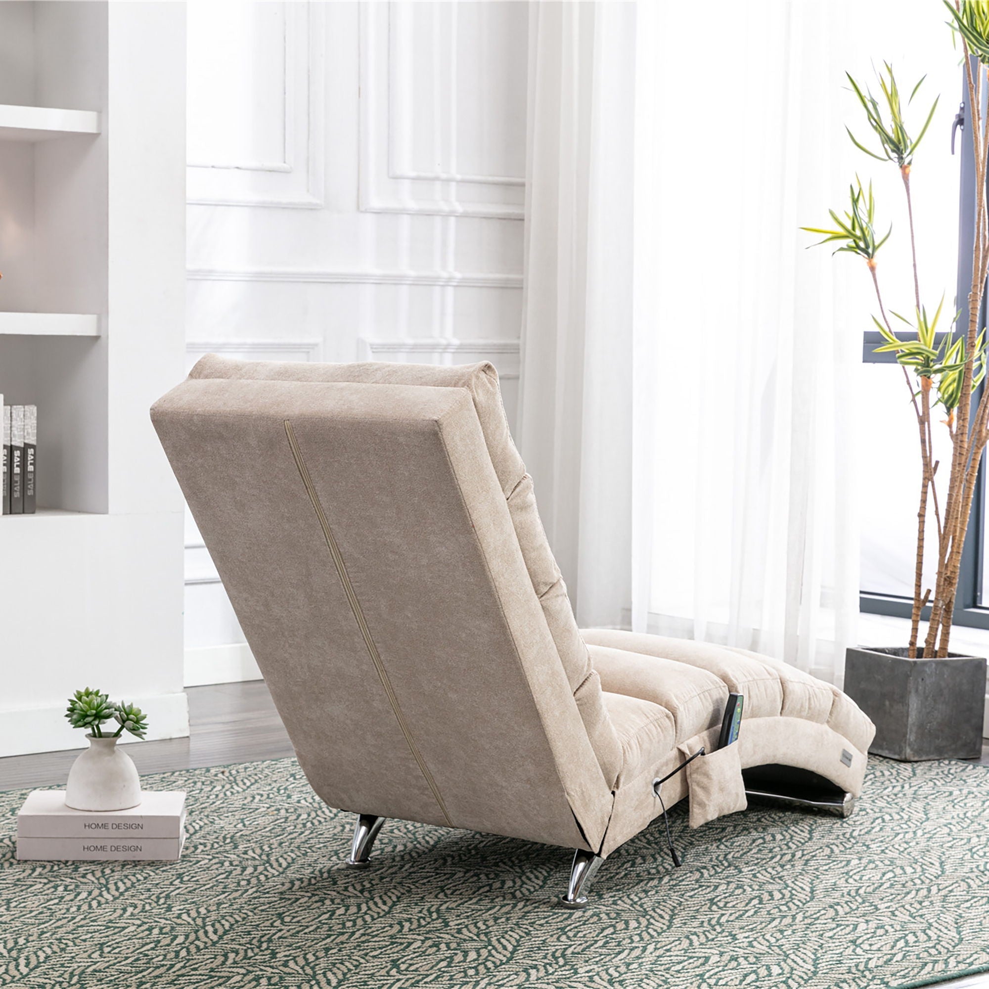 Massage Chaise Lounge Indoor, Ergonomic Electric Massage Lounger