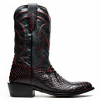 Western Collection Kansas // Python Leather Cowboy Boot // Black Cherry