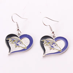 Football Team Logo Heart Earrings –  Game Day Accessories & Gift for Sports Fan