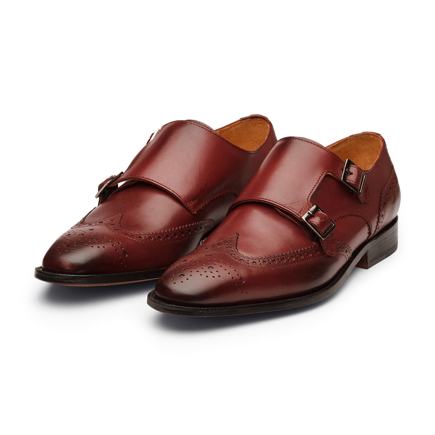 Wingtip Brogue Double Monkstrap // Burgundy