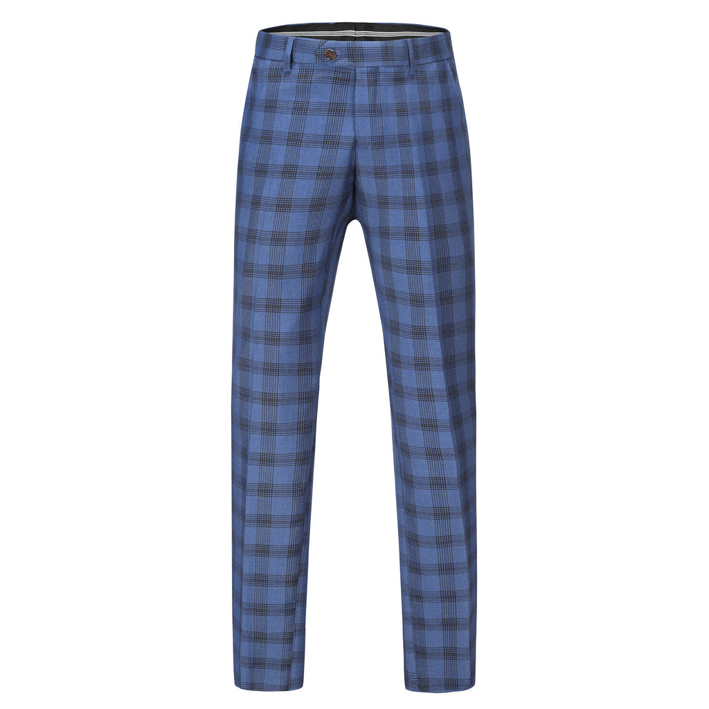3-Piece Performance Stretch Slim Fit Check Suit // Indigo