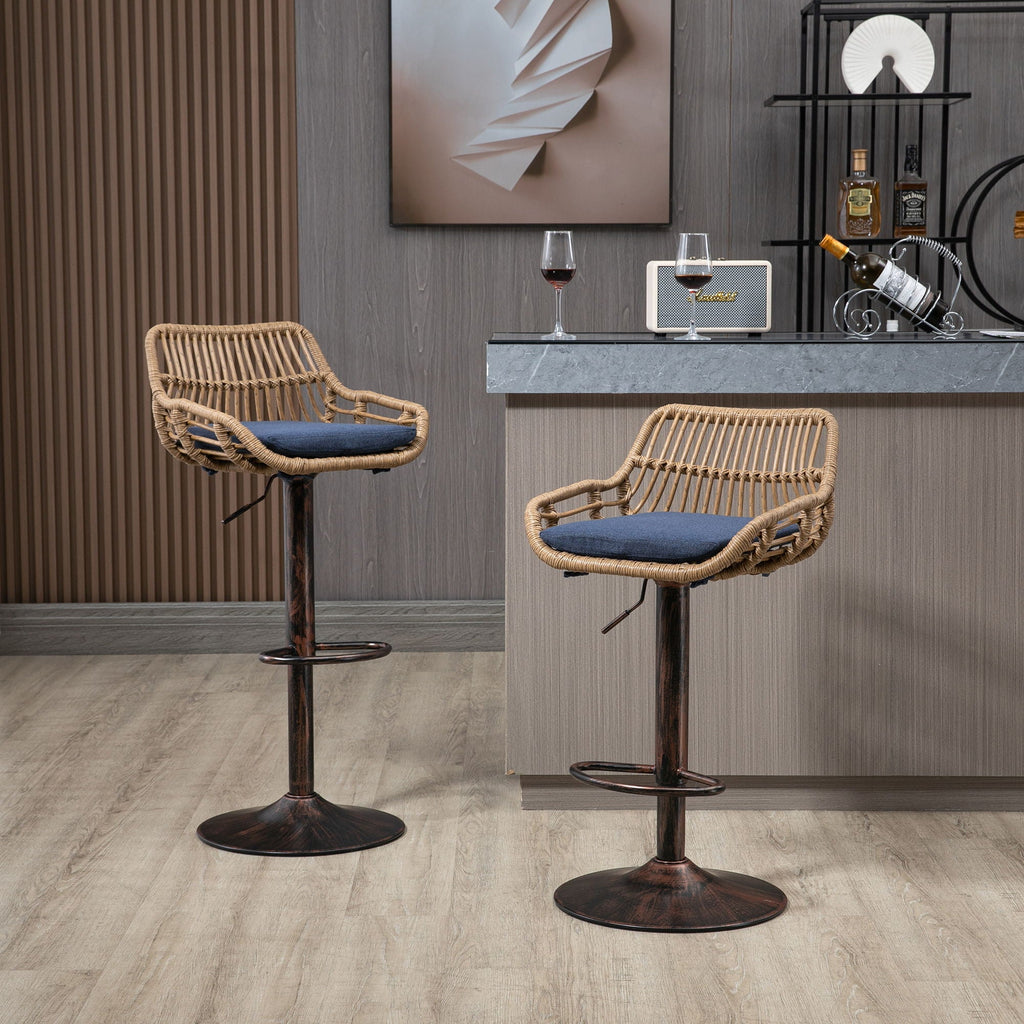 Modern Swivel Bar Stools Adjustable Counter Chairs
