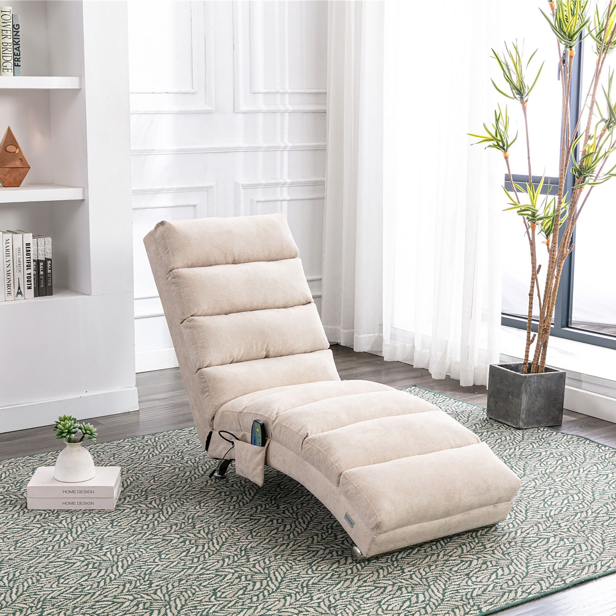 Massage Chaise Lounge Indoor, Ergonomic Electric Massage Lounger