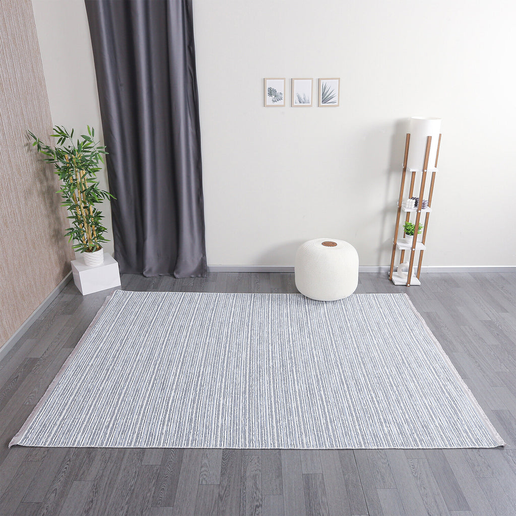 Chenille Woven Rug // Blue