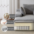 Oversized Chaise Lounge Chair Cozy Cloud Couch With 3 Throw