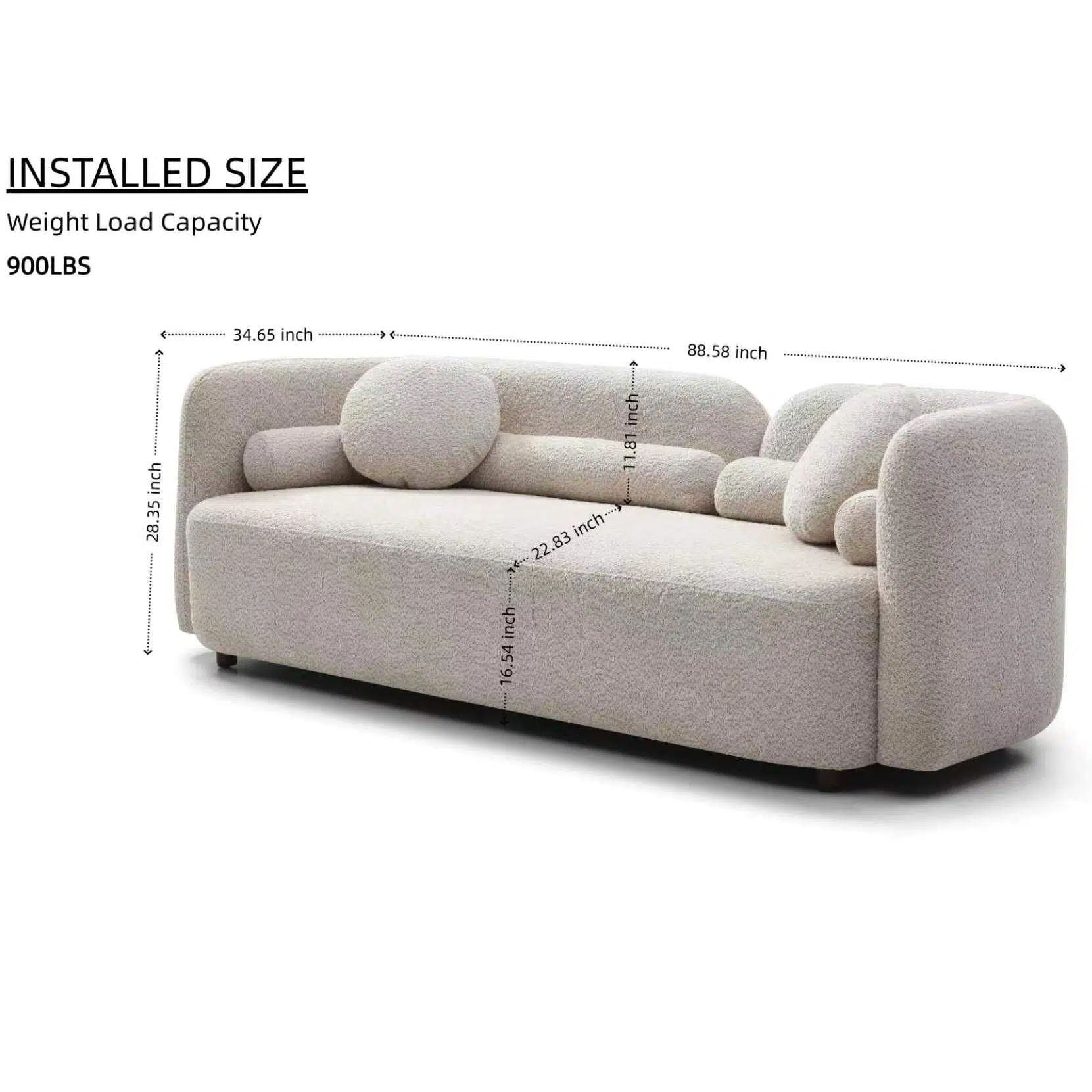 Luxury Modern Couch, 3 Seater Sofa
