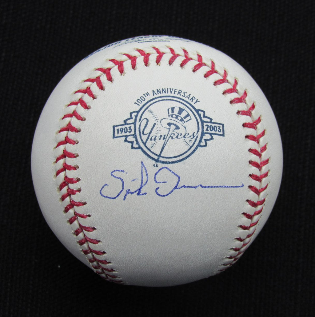 Spike Owen Signed/Auto Yankees 100th OML Baseball MAB 187075