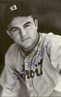 Boots Poffenberger Tigers d. 1999 Signed/Autographed 3x5  Photo 178721