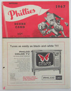 1967 Philadelphia Phillies Scorecard/Program vs. LA Dodgers Unscored 157811