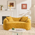 Curved 2 Person Compress Sofa With Armrests
