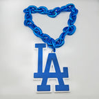 Los Angeles Dodgers 3D Foam Logo Necklace – 30 Inches Game Day Gift for Fans