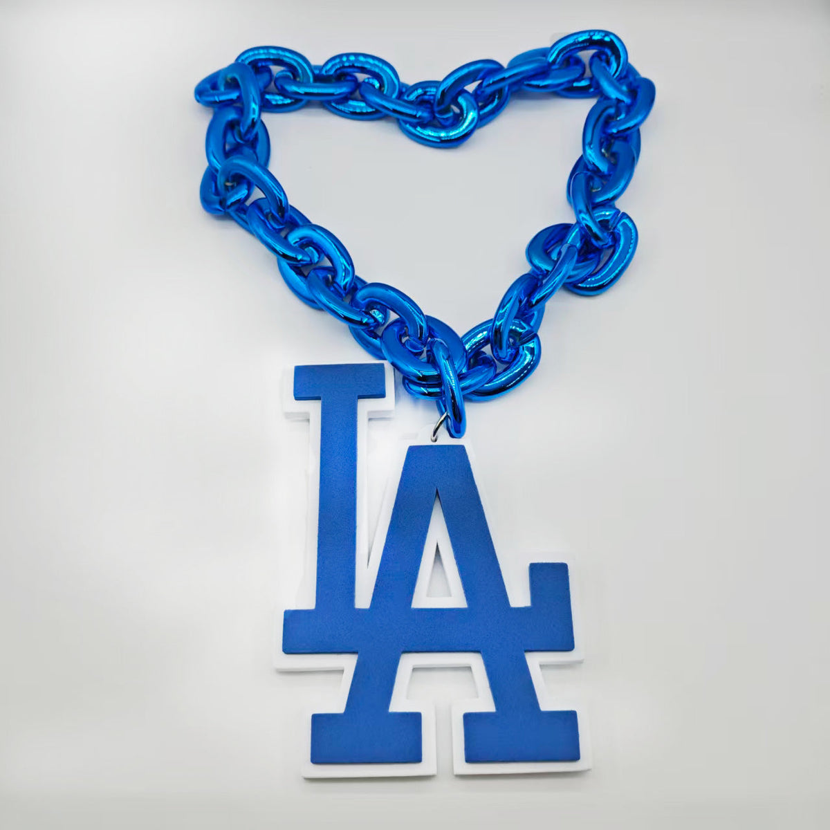 Los Angeles Dodgers 3D Foam Logo Necklace – 30 Inches Game Day Gift for Fans