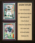 Jason Taylor Miami Dolphins Hall of Fame Stats Plaque 8x10 2 Cards Prizm, Donruss, Score 2024 2025 2026