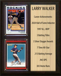 Larry Walker Colorado Rockies Hall of Fame Stats Plaque 8x10 2 Cards Topps, Bowman 2024 2025 2026