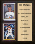 Jeff Bagwell Houston Astros Hall of Fame Stats Plaque 8x10 2 Cards Topps, Bowman 2024 2025 2026