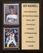 Jeff Bagwell Houston Astros Hall of Fame Stats Plaque 8x10 2 Cards Topps, Bowman 2024 2025 2026