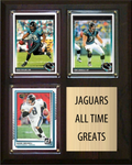 Jacksonville Jaguars All-Time Greats Fan Cave Plaque 8x10 3 Cards Fred Taylor Tony Boselli Mark Brunell
