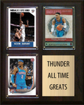 Oklahoma City Thunder All-Time Greats Fan Cave Plaque 8x10 3 Cards Kevin Durant Russell Westbrook Shai Gilgeous-Alexander