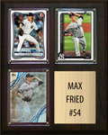 Max Fried New York Yankees Fan Gift Plaque 8x10 3 Cards Topps, Bowman 2024 2025 2026