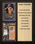 Amare Stoudemire Phoenix Suns Hall of Fame Stats Plaque 8x10 2 Cards Hoops, Prizm, Donruss 2024 2025 2026
