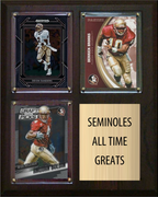 Florida State Seminoles All-Time Greats 8x10 Plaque 3 Cards Deion Sanders Derrick Brooks Anquan Boldin
