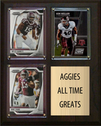 Texas A&M Aggies All-Time Greats 8x10 Plaque 3 Cards Myles Garrett Von Miller Mike Evans