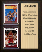 Chris Bosh Miami Heat Hall of Fame Stats Plaque 8x10 2 Cards Hoops, Prizm, Donruss 2024 2025 2026