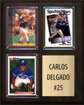 Carlos Delgado Toronto Blue Jays Fan Gift Plaque 8x10 3 Cards Topps, Bowman 2024 2025 2026
