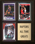 Toronto Raptors All-Time Greats Fan Cave Plaque 8x10 3 Cards Vince Carter Kawhi Leonard Kyle Lowry