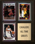 Cleveland Cavaliers All-Time Greats Fan Cave Plaque 8x10 3 Cards LeBron James Kyrie Irving Donovan Mitchell