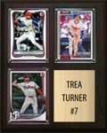Trea Turner Philadelphia Phillies Fan Gift Plaque 8x10 3 Cards Topps, Bowman 2024 2025 2026