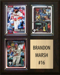 Brandon Marsh Philadelphia Phillies Fan Gift Plaque 8x10 3 Cards Topps, Bowman 2024 2025 2026