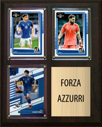 Italy Soccer Plaque 8x10 Barella Donnarumma Tonali 3 Donruss Cards Fan Gift