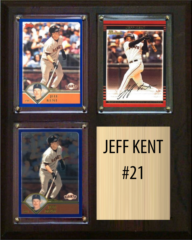 Jeff Kent San Francisco Giants Hall of Fame Fan Gift Plaque 8x10 3 Cards Topps, Bowman 2024 2025 2026