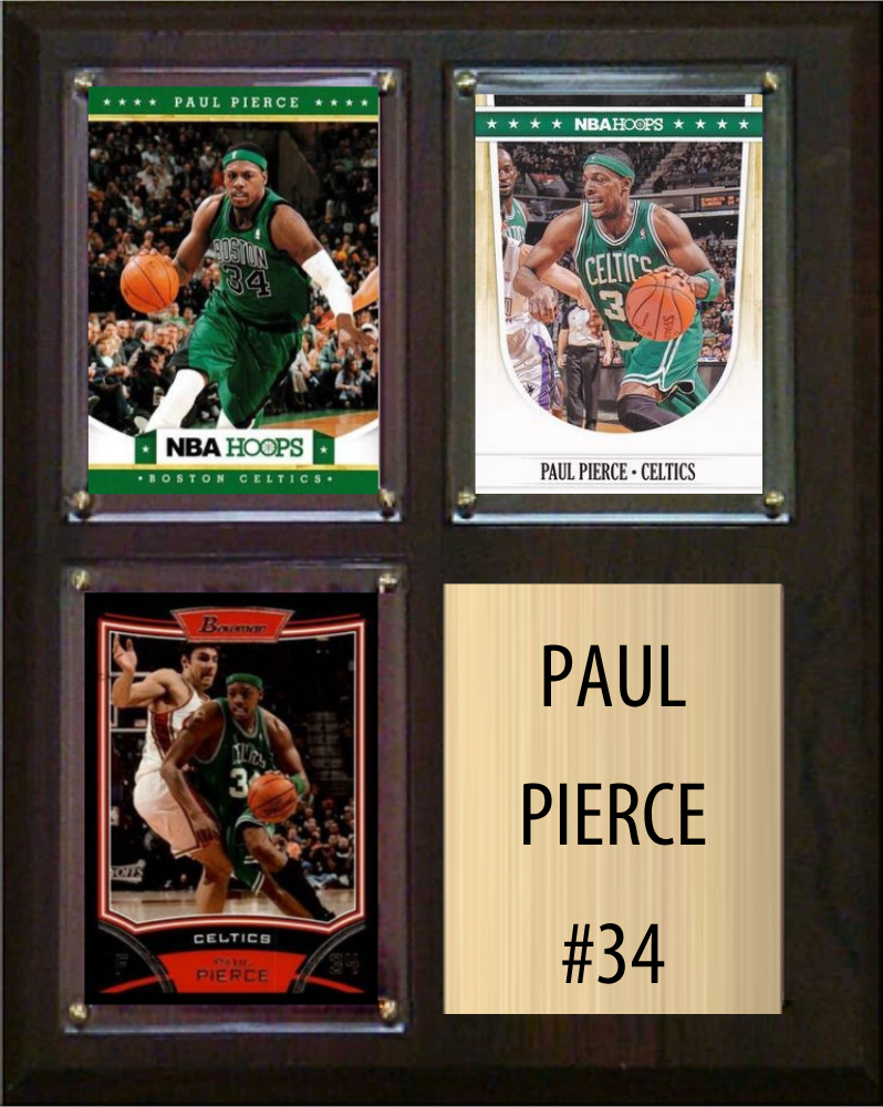 Paul Pierce Boston Celtics Fan Gift Plaque 8x10 3 Cards Topps Donruss Panini 2024 2025 2026