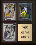 LSU Tigers All-Time Greats 8x10 Plaque 3 Cards Joe Burrow Justin Jefferson Jayden Daniels