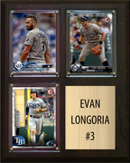 Evan Longoria Tampa Bay Rays Fan Gift Plaque 8x10 3 Cards Topps, Bowman 2024 2025 2026