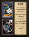 Ichiro Seattle Mariners Hall of Fame Stats Plaque 8x10 2 Cards Topps, Bowman 2024 2025 2026