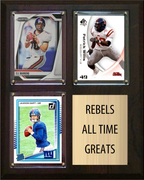 Ole Miss Rebels All-Time Greats 8x10 Plaque 3 Cards Eli Manning Patrick Willis Jaxson Dart