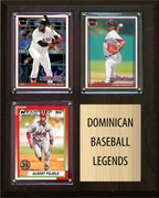 Dominican Baseball Legends 3-Card Fan Cave Plaque