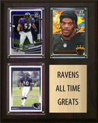 Baltimore Ravens All-Time Greats Fan Cave Plaque 8x10 3 Cards Ray Lewis Lamar Jackson Ed Reed