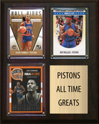 Detroit Pistons All-Time Greats Fan Cave Plaque 8x10 3 Cards Isiah Thomas Ben Wallace Joe Dumars